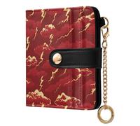 decor gift Ladies Classic Foldable Wallet Ocean Thunder Red Gold Unique PU Leather Folding Wallet for Women Boys Girls