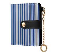 decor gift Ladies Premium Foldable Wallet Funny oases Ribbed Navy Blue Waterproof Compact PU Leather Wallet for Girls Women Ladies