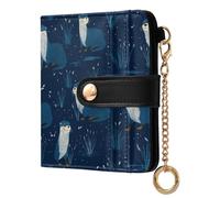 decor gift Ladies Slim Foldable Wallet Ranch Otter Dark Blue Unique Compact PU Leather Wallet for Women