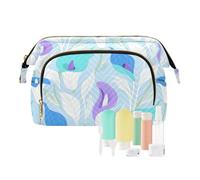 decor gift Large Cosmetic Bags Waterproof Blue-purple Calla Lily Flowers Women's Coin Purse Wallet for Large Capacity monedero de tela para mujer