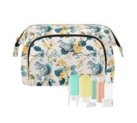 decor gift Large Cosmetic Bags Zipper Paradise Squirrel Off White (longword) Women's Coin Purse for Makeup Brush