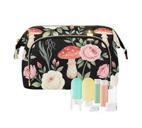 decor gift Large Make Up Bag Zipper Dark Garden Goth Gothic (longword) Makeup pouching Period Bag for Cosmetic Organizer