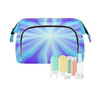 decor gift Large Makeup Bag Lightweight Tie Dye Blue and Purple Swirl (longword) Women's Coin Change Purse for Makeup Travel
