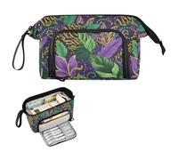 decor gift Leaf Green Gold and Purple Pencil Box Large Capacity Hard Shell Pencil Case with Zipper for Teen Boys Office estuche de lapices para mujer