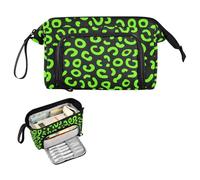 decor gift Leopard Pattern Neon Green Black Pencil Bags Large Capacity Big Pencil Cases with Compartment for Boys Kindergarten caja para lapiceros