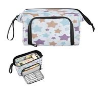 decor gift Lovely Colorful Stars Large Pencil Case Large Capacity Hard Shell Pencil Case with Zipper for Boys High School caja para lapices