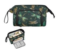 decor gift Luxury Dragonfly Green Gold and Black Large Pencil Case Large Capacity Cute School Supply Lightweight for Boys School Must Haves bolsitas para lapiceros