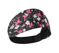 decor gift Magenta White Flowers Butterfly Black no slip headband Elastic hairbands for make up make up make up bandas para el cabello de mujer
