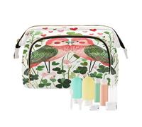 decor gift Make Up Bags Essentials Valentine Clover Flowers Love Bird (longword) Change Purse for Card Key Organizer