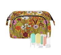 decor gift Makeup Case Storage Bag Zipper Garden and Floral Safaris Art (longword) Change Purse for Capacity Travel Cosmetic