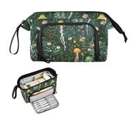 decor gift Marine Patterns Cute Jellyfish Watercolors Flowers Soft Green Pencil Bags Large Capacity Cool Pencil Cases with Compartment for Teen Boys Office asesorios para la escuela