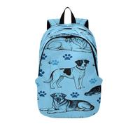 decor gift Mens Backpack Playing Dog Black and Light Blue Brother Lightweight Bag Packed For Women 15.6 Laptop Bag for Travel Business Casual or College mochilas para viajes en avion