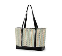 decor gift modern work purses with zipper Tropical Lily Monstera for university with, Western Boho Aztec Vintage Style