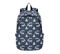 decor gift Navy Blue Moose Winter Backpack Purse Sl ag For School 15.6 Laptop Bag for Travel Business Casual or College mochila escolar para adolescentes