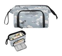 decor gift Nile Sparrow Cloud Gray Large Pencil Case Large Capacity Standing Pencil Case Lightweight for Teen Girls Kindergarten estuches escolares para ninas