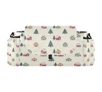 decor gift non slip stroller organizer with cup holder Cute Winter Christmas Village caddy frame stroller with detachable hook