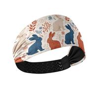decor gift Nordic Style Rabbit Easter Moisture Wicking cloth headbands for women Stretchy sweat bandanas for hiking hiking hiking diademas para el pelo de mujer