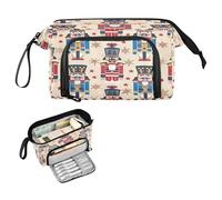 decor gift Nutcracker Toy Soldier Large Pencil Case Large Capacity Pencil Carrying Case with Handle for Man Cosmetics bolsas para adolescentes