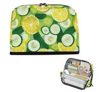 decor gift Pencil Bag Large Capacity Summer Cucumber Lemon White Makeup Bags Big Capacity for Men Travel estuches de maquillaje para mujer