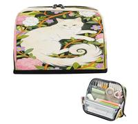 decor gift Pencil Carrying Case Large Capacity William Morris White Cat Makeup pouching Wide Opening for Student Middle School estuche para lápices
