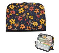 decor gift Pencil Case Bag Large Capacity Marigold Design Red Yellow Winter Multi-Purpose Bag Soft for College Student School cartera para lapices escolares de nina