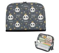 decor gift Pencil Case Bag Large Capacity Panda King Star Grey Coin pouching With Slot for Preppy Elementary estuche para lápices