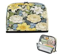 decor gift Pencil Case Bag Large Capacity William Morris Yellow Lily Narcissus Storage Organizer With Slot for Preppy Cosmetics bolso para herramientas
