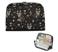 decor gift Pencil Case Box Large Capacity Simple Line Art Of Fox Father S Day Coin pouching Big Capacity for Man Travel lapiceras para ninos