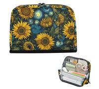 decor gift Pencil Case Large Capacity Vangogh Sunflowers Starry Pen Bags Simple for Student School Must Haves cartuchera para ninas