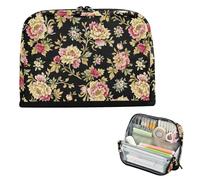 decor gift Pencil Cases Large Capacity Baroque Style Retro Beige Flowers Trendy Pen Bags Portable for Kids High School Supplies estuche para lapices de nino