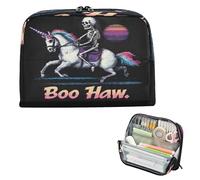 decor gift Pencil Holder Case Large Capacity 80s Pixel Skull Unicorns Pen Case Organizer Cute for Kids Kindergarten estuche para lapices nina