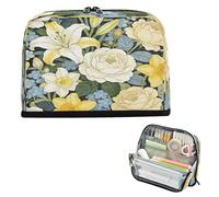 decor gift Pencil Holder Case Large Capacity William Morris White Lily Rose Storage Organizer Portable for Adults Preppy School Supplies cartucheras escolares para lapices