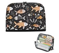 decor gift Pencil Pouches Large Capacity Boho Fish Black and Orange Pen Case Cosmetic Lightweight for Girls School Must Haves lapiceras para ninas