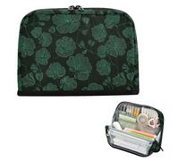 decor gift Pencil pouching Large Capacity Geranium Ark Green Organizer Box Slim for Adults Middle School bolsa para lapices