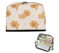 decor gift Pencil pouching Large Capacity Magnolia Marigold Offwhite Makeup pouching durables for Adults Cosmetics estuche para lápices