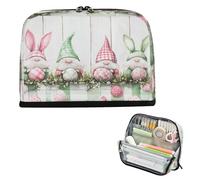decor gift Pencil Storage Case Large Capacity Pink Green Buffalo Plaid Bunny Gnomes Easter Pen Pencil Case Expandable for Student School Supply cartera para lapices escolares de nina