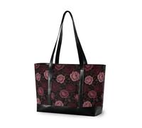 decor gift Portable computer cases for laptops with zipper Striped Rabbits and Bone for nurses with diaper, Gothic Floral Black Roses Victorian