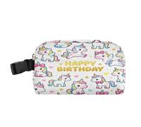 decor gift Portable Soft Bag Convenient Adult Lunch Boxes for Women with buckle Soft Liner Lunch Bags for Beach Travel Happy Birthday Cute unicorns
