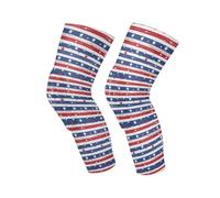decor gift Red Blue White Stripes White Stars protective dancing knee pads knee compression dancing bike