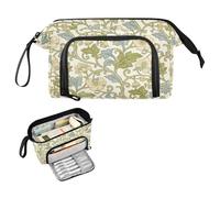 decor gift Retro Beige Flowers William Morris Pencil Case Organizer Large Capacity Cute School Supply Portable for Teacher School Must Haves estuches escolares para ninas