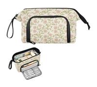 decor gift Retro Pink Small Flowers William Morris Pencil Bags Large Capacity Pencil Case Holder with Handle for Nurse Office lapiceras para mujer