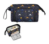 decor gift Retro Style Funny Hill Galaxy Pencil Bag Large Capacity Kids Pencil Case with Zipper for Nurse High School Supplies cartucheras para adolescentes