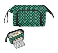 decor gift Ribbon Pattern Seafoam Black Pen Case Large Capacity Pencil Organizer Case with Handle for Boys College lapiceras para mujer