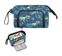 decor gift Shores Ceratosaurus Blu Ray Blue Pen Case Large Capacity Pencil Carrying Case with Compartment for Teens School Supply estuche para marcadores