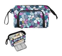 decor gift Shores Pebbles Multicolor Pencil Box Large Capacity Pen Case Cosmetic Lightweight for Women Kindergarten estuche para lapices gris