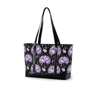 decor gift simple laptop bag with zipper Vintage Farm Animal Chicken Lover for university with tablet, Remember You Purple Flower