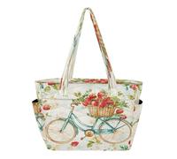 decor gift Simple Spring bicycles Utility Tote Bag Gym Bag for Gym & Everyday Use with Reinforced Bottom bolsa para gimnasio