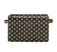 decor gift storage baskets Afro Samurai Style Peacock Gold White foldable and waterproof baskets for storage containers with sturdy handle rack totes set of 2 for dorm storsge