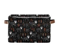 decor gift storage baskets Nordic Wolverine Foxfire Black collapsable and waterproof storage containers baskets with sturdy handle cubbies shelving 2 pack for tool para guardar zapatos