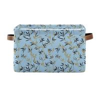 decor gift storage baskets Style bamboos Baby Blue Gold and Black Foldable and waterproof storage containers baskets with sturdy handle atorage rope 2 Piecing for tool para organizar ropa en el